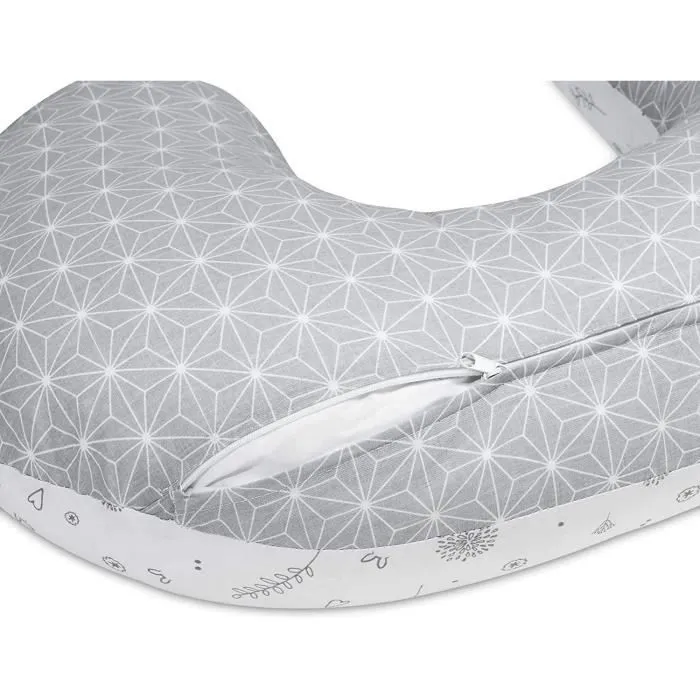 Bellochi Coussin D'allaitement avec Housse Coussin Allaitement 40x60 cm - 100% Coton - Polaris-1