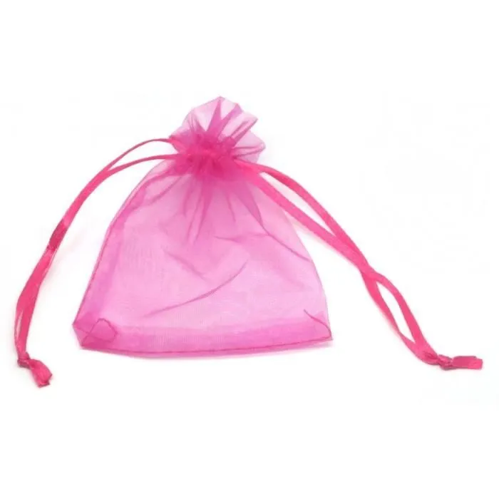 amscan Sacs en Organza Rose Vif-1