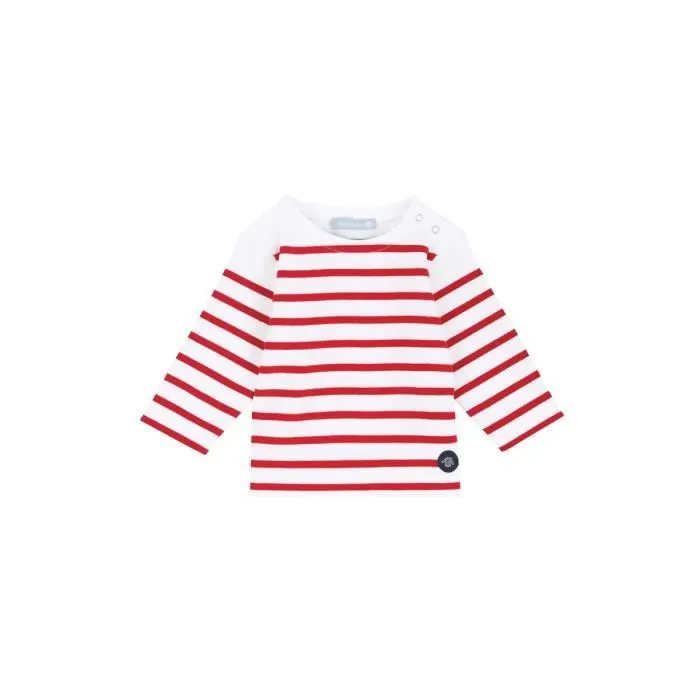Marinière Bébé - ARMORLUX - Amiral - Coton épais - Manches longues - Col bateau-0