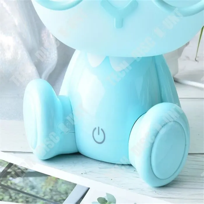 TD® Veilleuse en forme lapin LED nuit lampe de noël cadeau chevet décor-Bleu-3