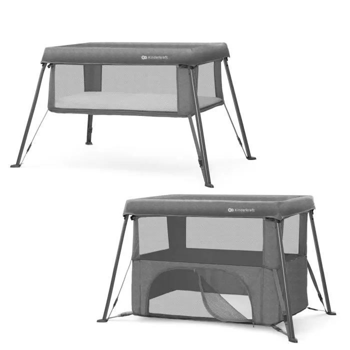 Kinderkraft CAMI lit bébé 3 en 1 - Gris-0