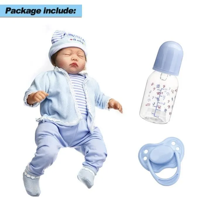 TEMPSA Silicone Poupée Poupon Réaliste Bébé Reborn Jouet Cadeau-1