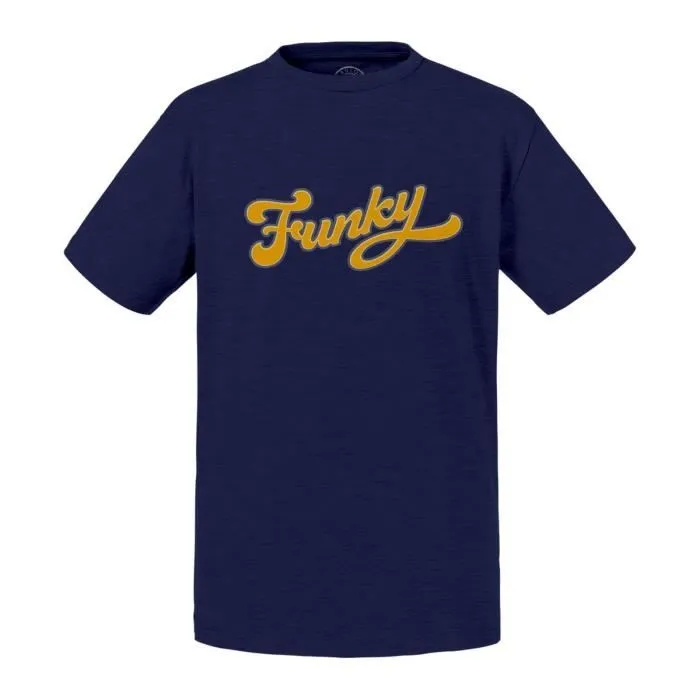 T-shirt Enfant Bleu Funky 70's Vintage Retro Style Musique Funk-0