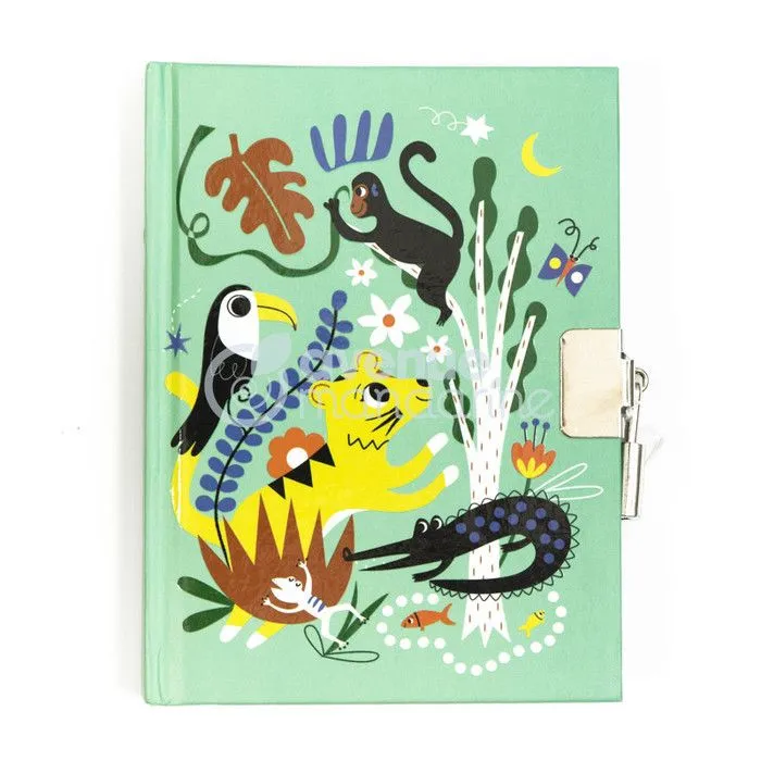 Journal intime avec cadenas - Jungle - Carnet privé 240 pages-0