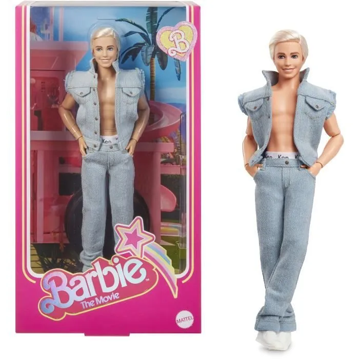 Barbie Le Film-Poupée Ken® à collectionner, tenue en jean HRF27-3