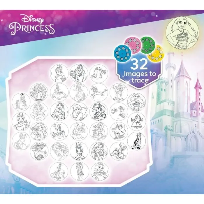 Projecteur de dessins - LISCIANIGIOCHI - PRINCESSES - Accessoires Inclus, Modèles Princesses-3