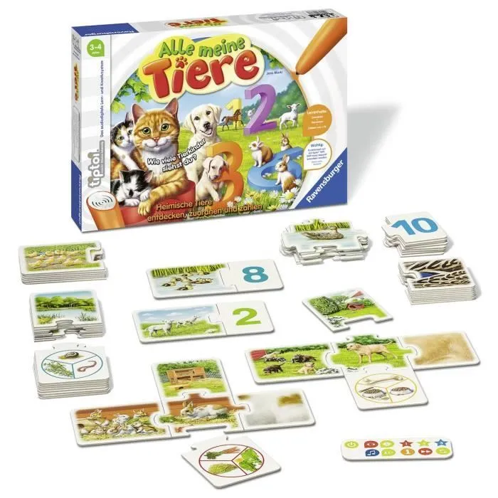 Ravensburger tiptoi Tous Mes Animaux /Lerne ludique Les Chiffres de 1 à 10 mithilfe heimischer Animaux - 00776-2