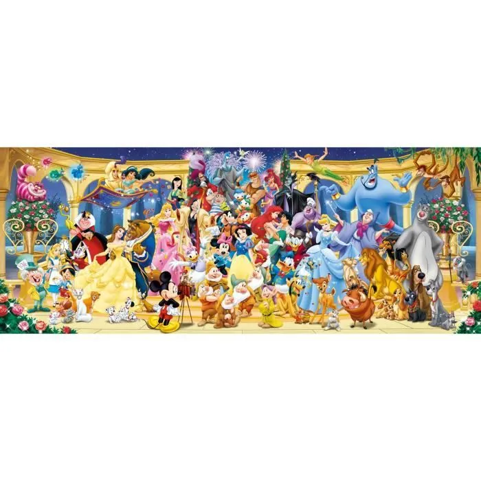 Puzzle 1000 pièces photo de groupe Disney, Panorama, Adultes et enfants dès 14 ans, 12000444, Ravensburger-0