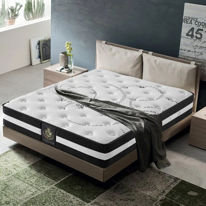 Matelas Excelsior 140x200 by Sampur | Épaisseur 30 cm - Mémoire de Forme - Ressorts Ensachés - Mousse Haute Résilience - Confort-1