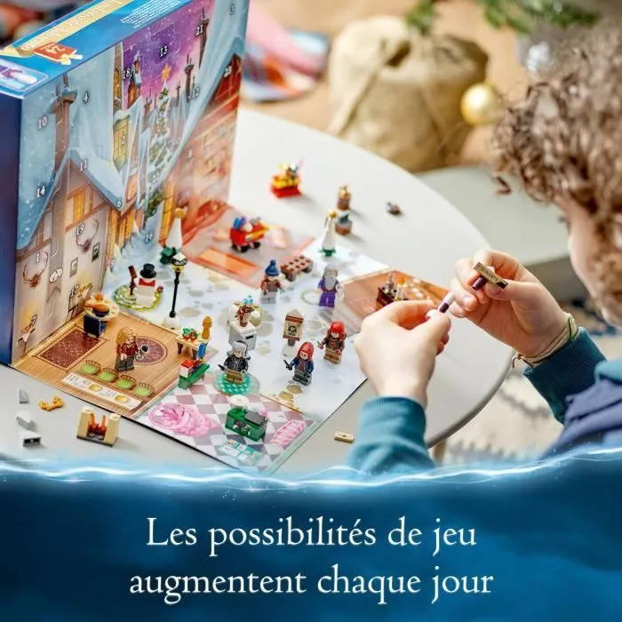 LEGO® Harry Potter 76418 Le Calendrier de l’Avent 2023, avec 24 Cadeaux dont 6 Minifigurines du Village de Pré-au-Lard, Cadeau Noël-1