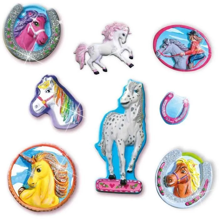 Moulage et peinture - SES CREATIVE - Chevaux fantaisie - Figurines en plâtre-3