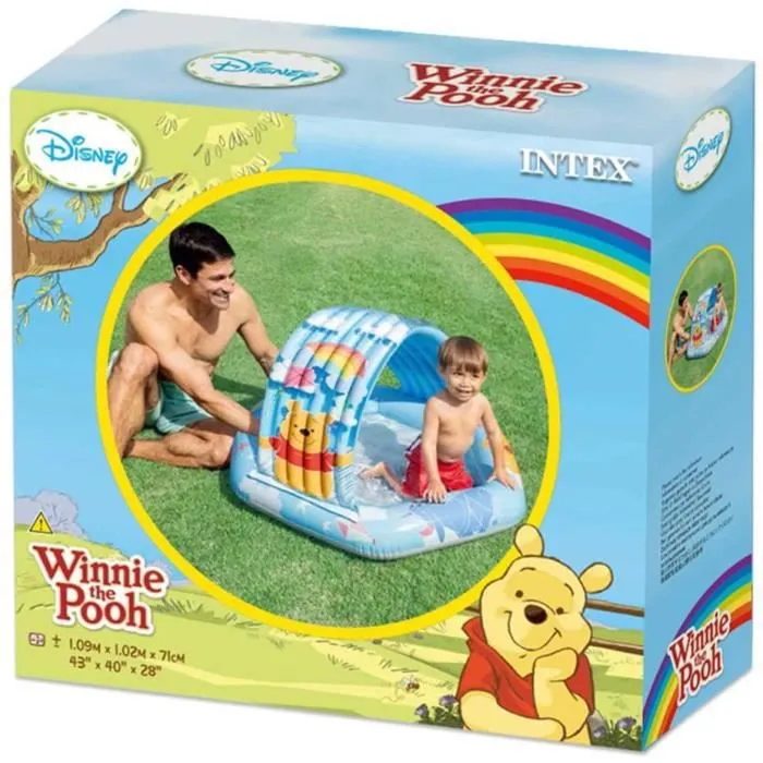Piscinette gonflable Winnie pour enfants - INTEX - Capacité 41 litres - Design fun et coloré-3