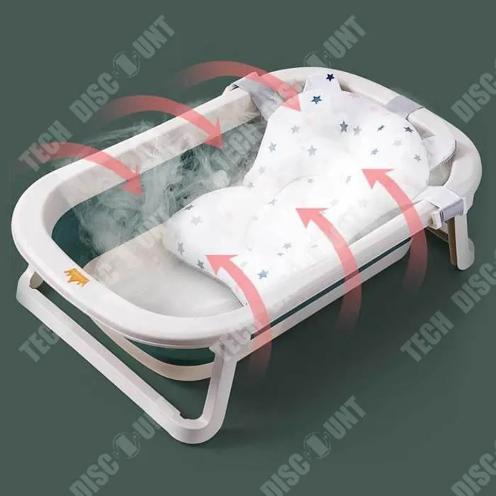 TD® Baignoire pour enfants intelligente détection de température bébé bain pliable rétractable assis seau de bain maison nouveau-né-3