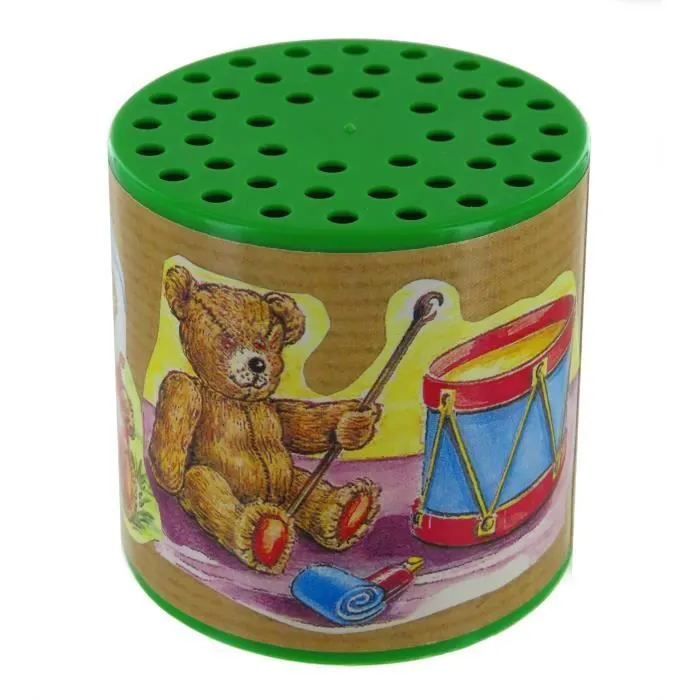 Boîte à meuh ou boîte à vache traditionnelle pour entendre le cri d'une vache avec étiquette de jouets dont des ours en peluche-1