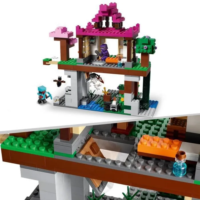 LEGO 21183 Minecraft Le Camp d’Entraînement, Jouet avec Figurines Ninja, Squelette, avec Maison, Cadeau Garçons et Filles Dès 8 Ans-2