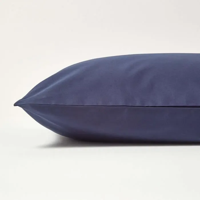 Taie d'oreiller - Coton Égyptien - Bleu Marine - 200 fils - 50 x 90 cm - Hypoallergénique-1