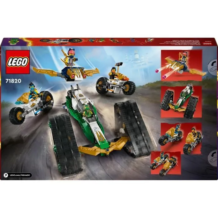 LEGO® NINJAGO® 71820 Le véhicule combiné de l’équipe des ninjas - Planeur, bolide ou motos-5