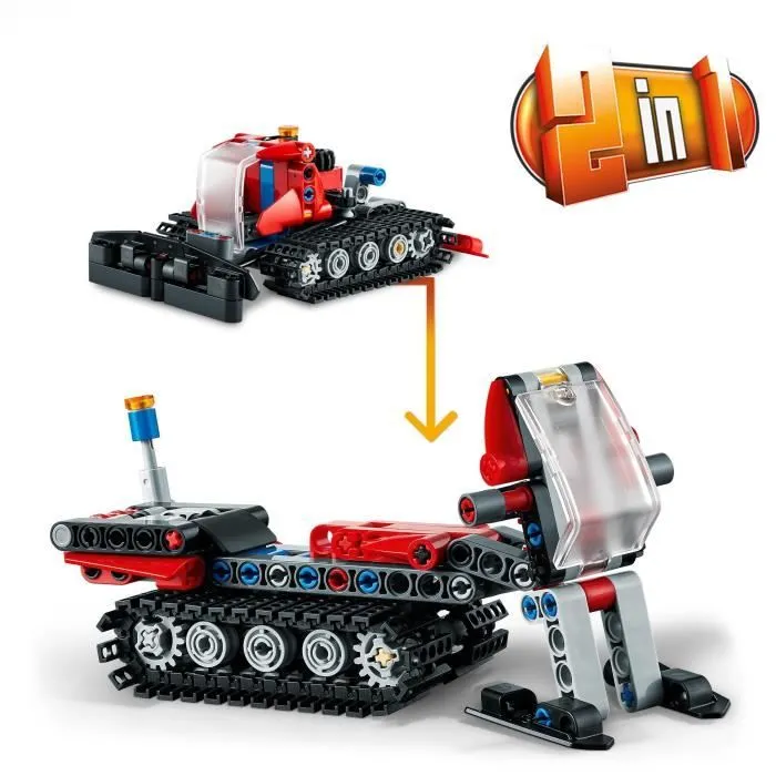 LEGO® Technic 42148 La Dameuse, 2-en-1, Jouet de Construction, avec Motoneige, Maquette Véhicule-4