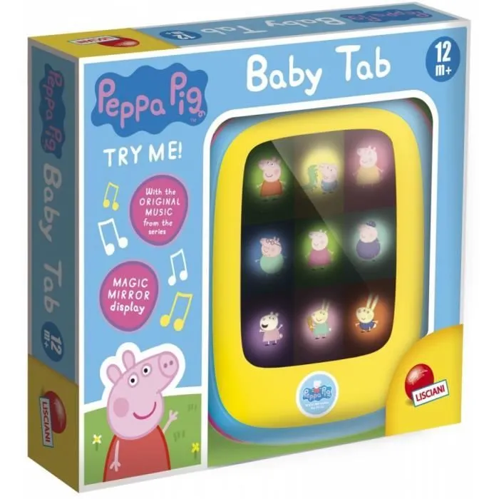 LISCIANIGIOCHI- PEPPA PIG BABY TAB JOUER ET APPRENDRE, 92246, NON APPL-0