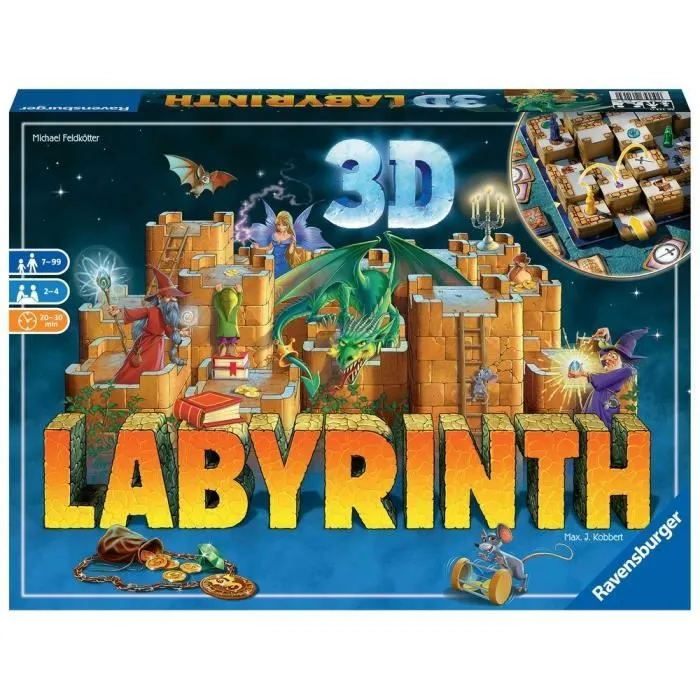 Labyrinthe 3D, Jeux de société, Famille et Enfants, De 2 à 4 Joueurs à partir de 7 ans, 26113, Ravensburger-2