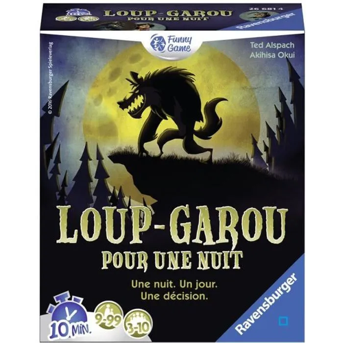 Loup Garou pour une Nuit - Ravensburger - Jeu d'ambiance Enfants et Adultes - Jeu de rôle - 3 à 10 joueurs dès 9 ans-0