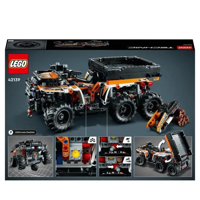LEGO 42139 Technic Le Véhicule Tout-Terrain, Jouet de Quad, Maquette à 6 Roues, avec Tronçonneuse, pour Enfants Dès 10 Ans-5
