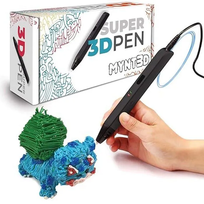 Kit de dessin Mynt3d - MP030-BK - Stylo Super 3D, stylo d'impression 3D compatible ABS et PLA 1,75 mm-0