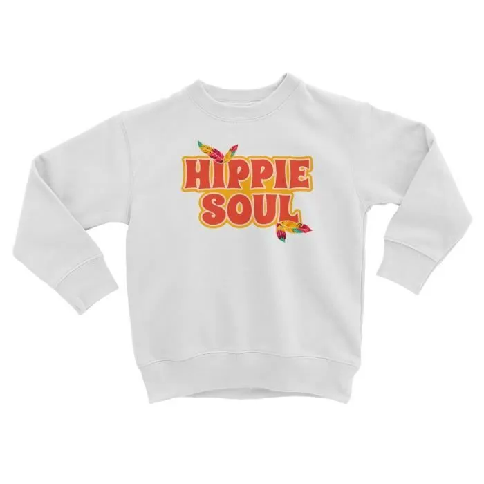 Sweatshirt Enfant Hippie Soul 70's Musique Plumes Baba Cool-0