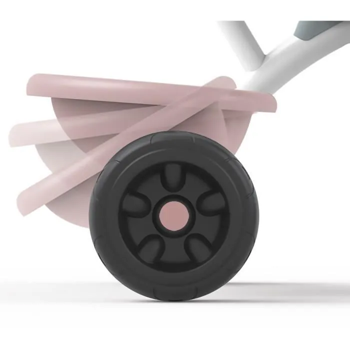 Smoby -Tricycle évolutif enfant Be Fun Confort - Rose - Canne parentale amovible - Repose-pieds rétractable-4