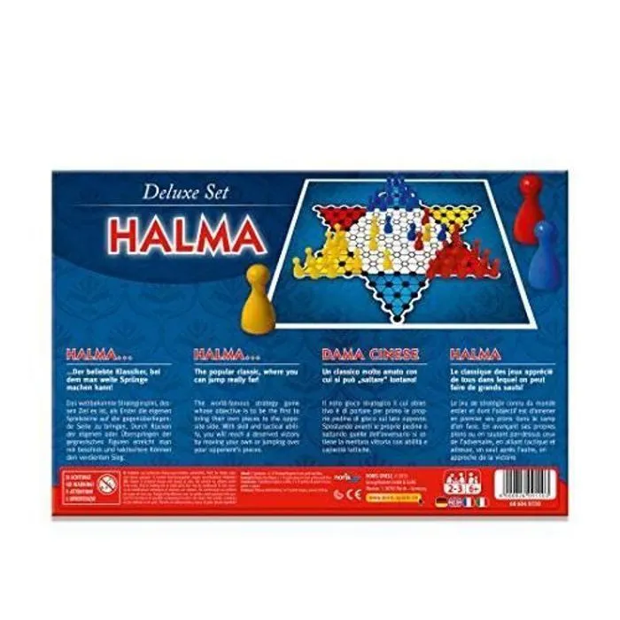 Jeu de Plateau - NORIS - Deluxe - Halma NOR01266 - Rouge, Jaune, Bleu-1