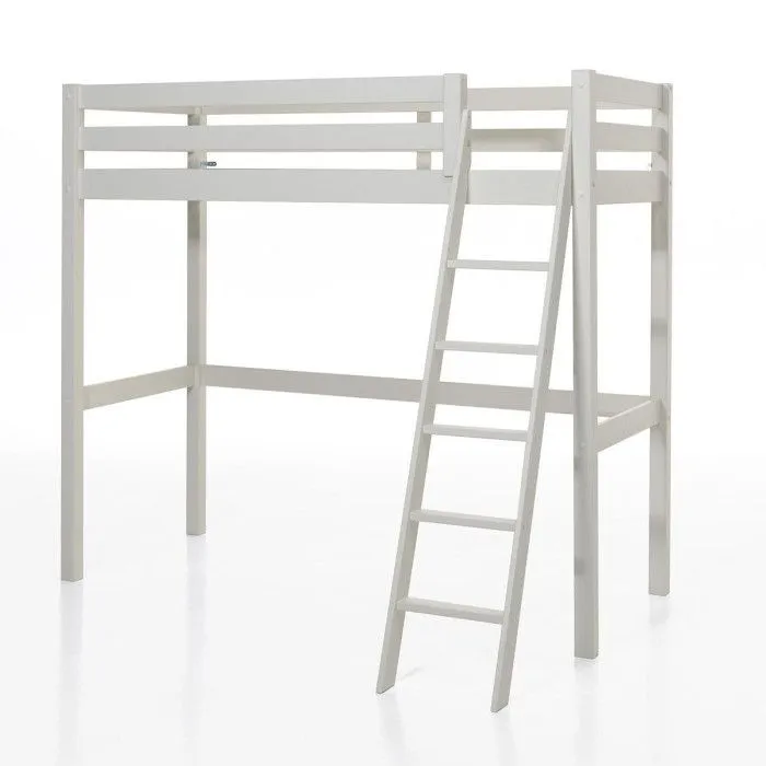 Pack - Lit Superposé & Mezzanine & Mezzanine & Fauteuil-Lit "Pino" Blanc-1