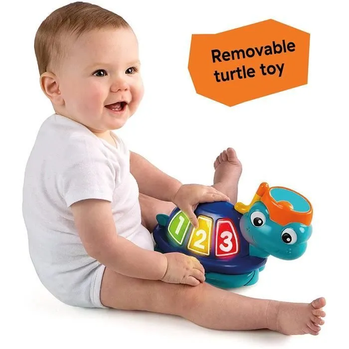 BABY EINSTEIN Aire d'éveil bébé multi-jouets, siège à rebonds, pivotant 360° - Neptune - Jouet tortue amovible,13 jeux multilingues-2