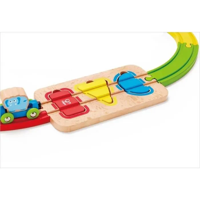 Circuit de train en bois Hape - Kit arc-en-ciel - Pour bébé 18-24 mois - Mixte-2