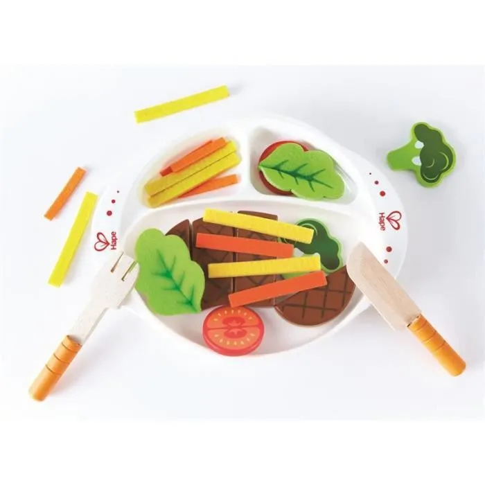 Jouets de cuisine - HAPE - Hearty Home-Cooked Meal - Bois non toxique - À partir de 3 ans - Mixte-1