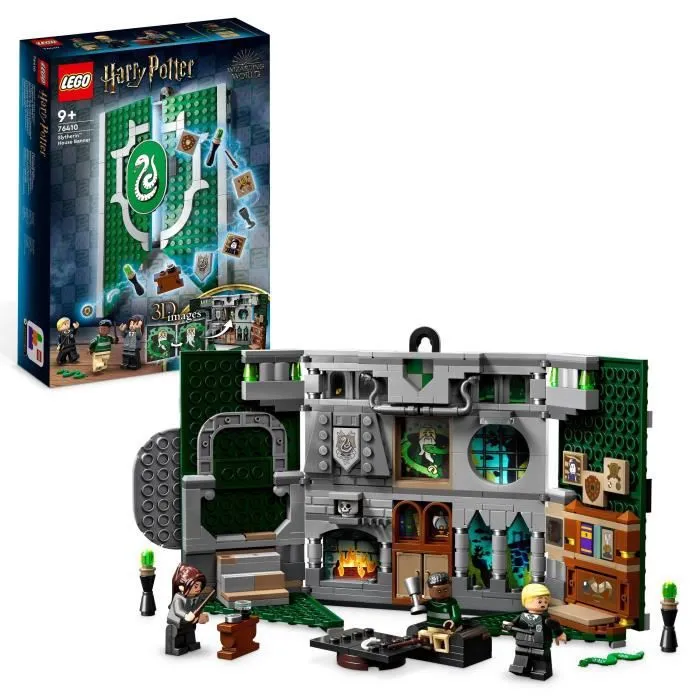 LEGO® Harry Potter 76410 Le Blason de la Maison Serpentard, Jouet Château avec Figurine Draco Malfoy-0