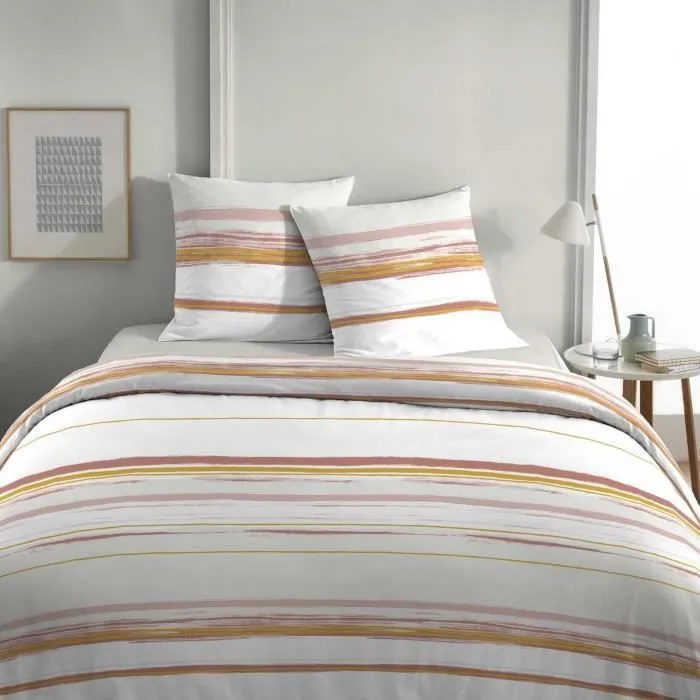 Parure de lit 3 pièces - Housse de couette 220x240 - Slam Gris Perle - 100% Coton 57 fils-0