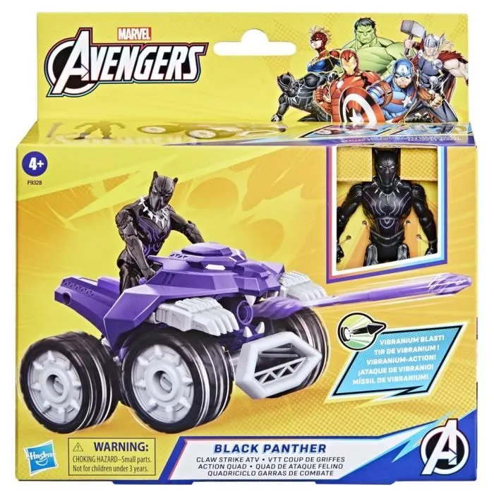 Black Panther VTT Coup de griffes, coffret de véhicule et figurine, Marvel Avengers Epic Hero Series-6
