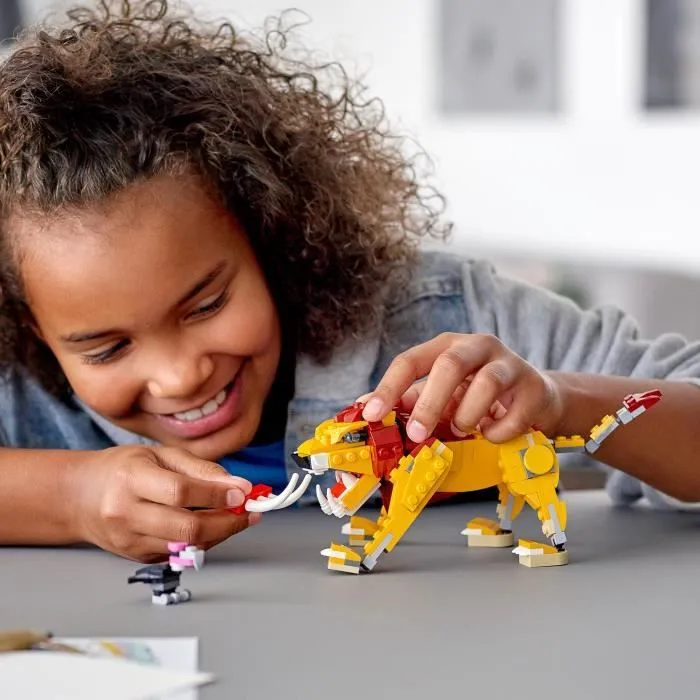 LEGO® Creator 3-en-1 Le Lion Sauvage - Figurines d'Animaux - Jouet de Construction-3