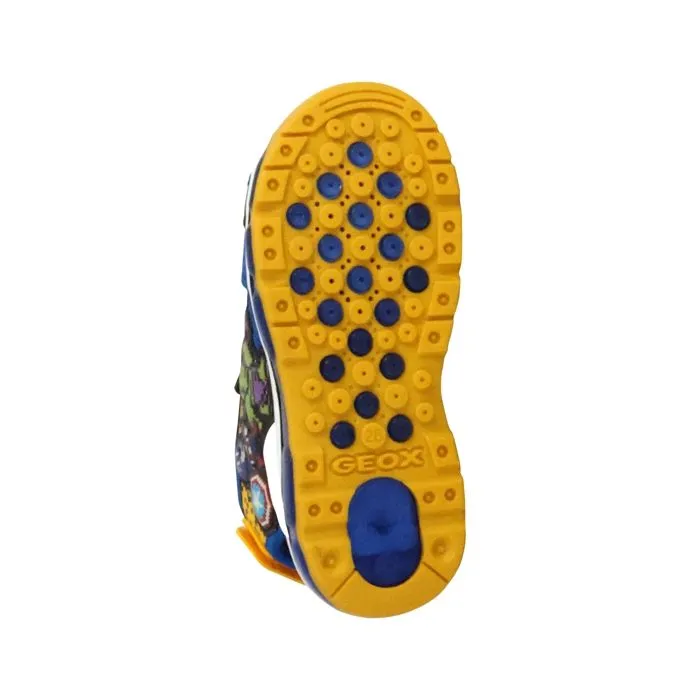 Sandales Cuir  Geox Android - Noir/Royal-5