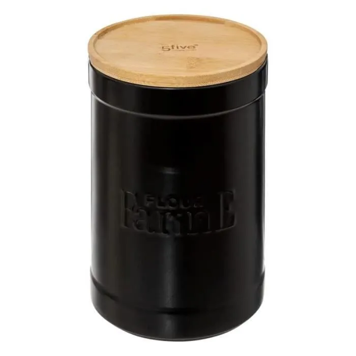 Boîte à Farine "Natureo" 19cm Noir-0