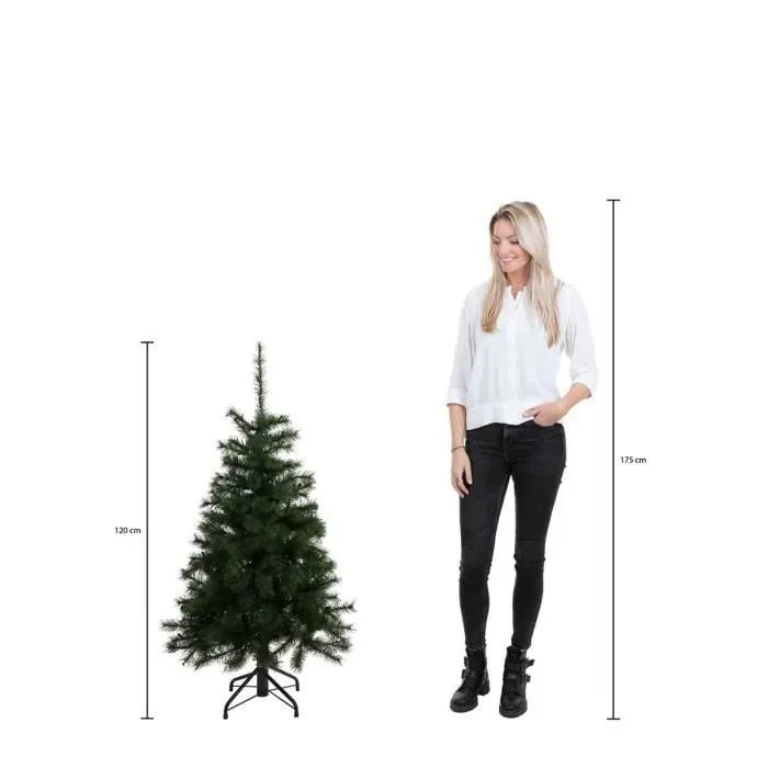 Triumph Tree Arbre de Noël artificiel Forest Frosted - 99x99x120 cm - Aiguille dure - Vert-2