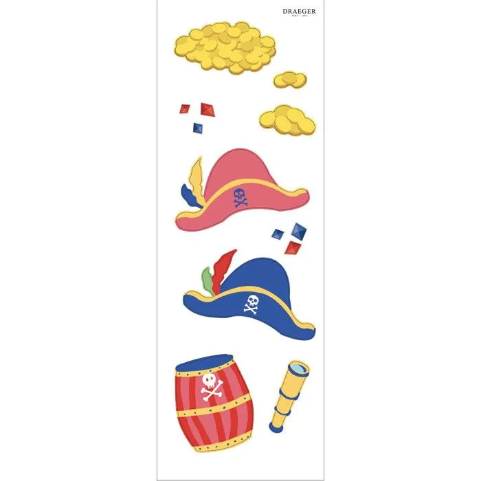 Stickers muraux Pirates et coffres forts - Draeger Paris - Pour enfant - Multicolore-2
