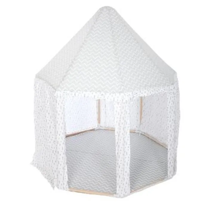 Tente Déco Enfant Yourte - PARIS PRIX - Gris - Polyester, Polypropylène & Bois-0
