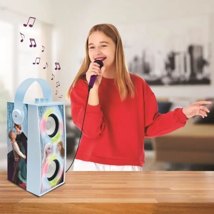 Enceinte Karaoké Enfant - LEXIBOOK - La Reine des Neiges - Bluetooth V5.0 - Effets Lumineux-4