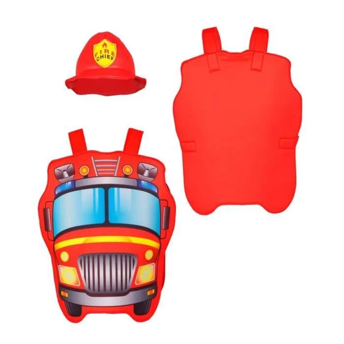 Widmann Déguisement de pompier rouge avec chapeau pour enfant (3-5 ans)-3