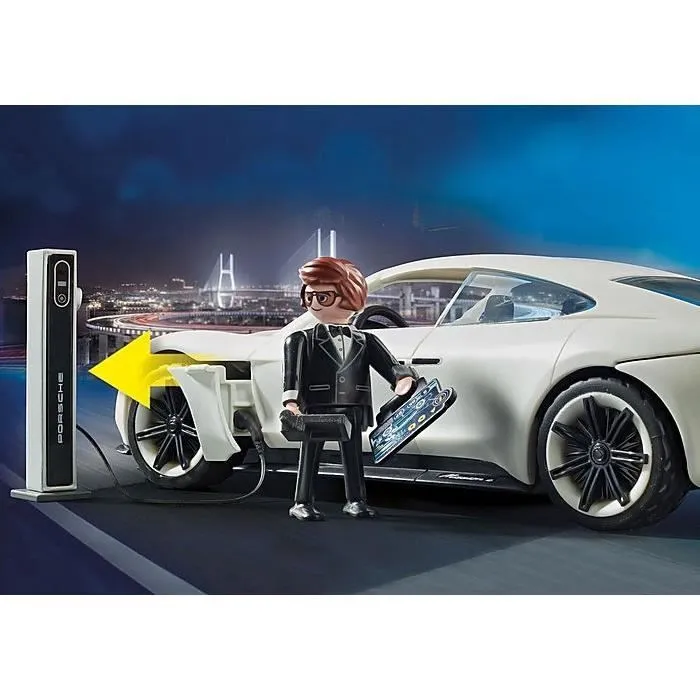 PLAYMOBIL - PLAYMOBIL THE MOVIE Rex Dasher et Porsche Mission E - Voiture radiocommandée pour enfant-3