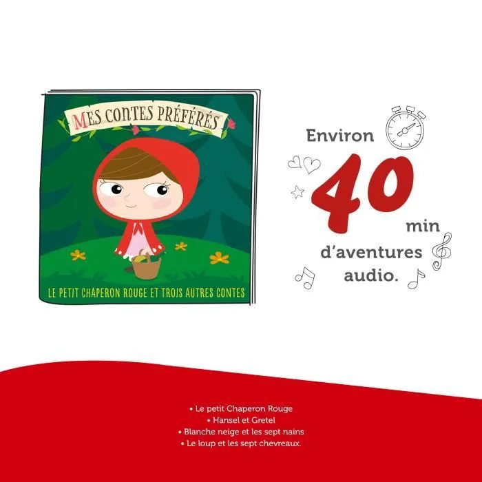 tonies® - Figurine Tonie - Mes Contes Préférés - Le Petit Chaperon Rouge Et 3 Autres Classiques - Figurine Audio pour Toniebox-3
