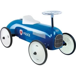Porteur voiture vintage Police - Vilac - Métal - Bleu - Pour enfant dès 12 mois-1