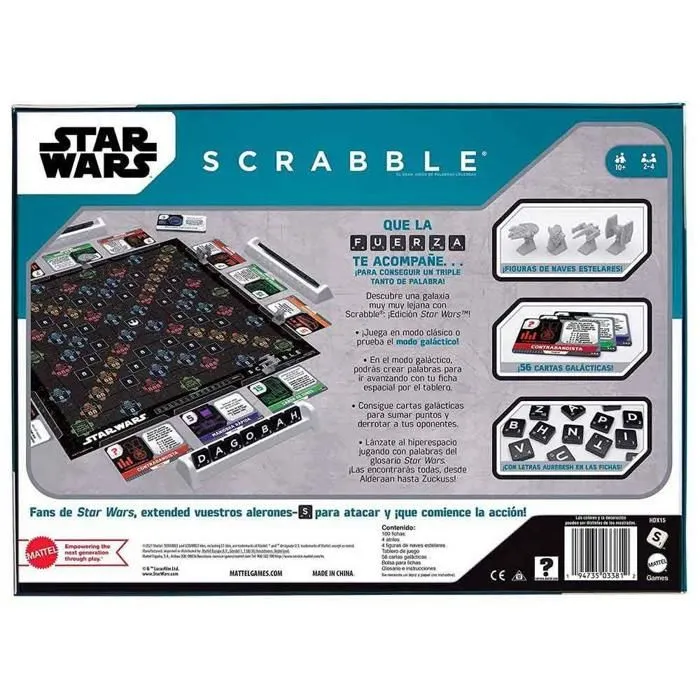 Jeu de Plateau - Mattel Games - Scrabble Star Wars - Enfants 10+ - Cartes Incluses-5