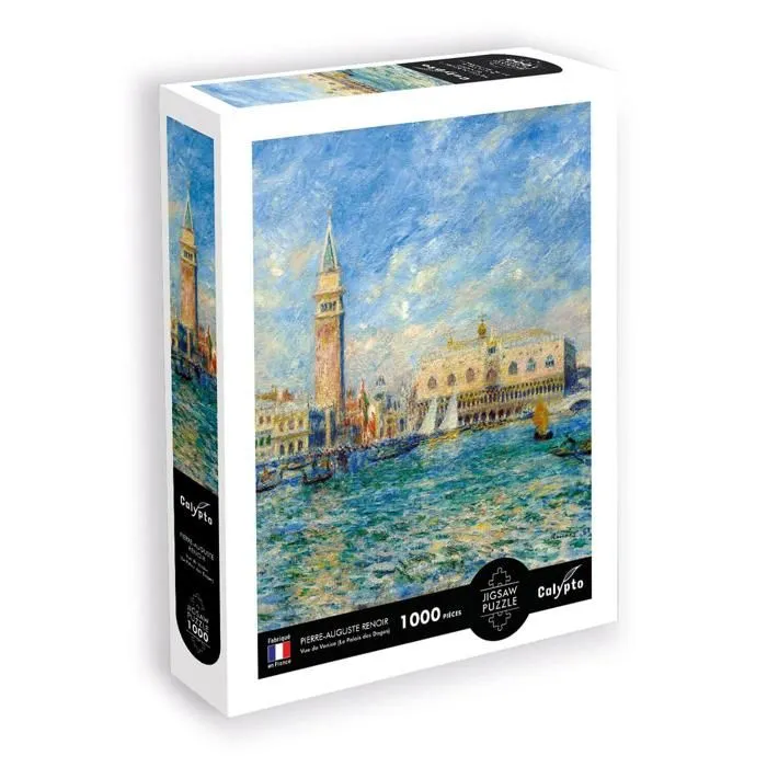 Puzzle 1000 pièces : Vue de Venise (Le Palais des Doges), Pierre-Auguste Renoir-2
